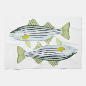 visser gestreepte bas theedoek (Horizontaal)