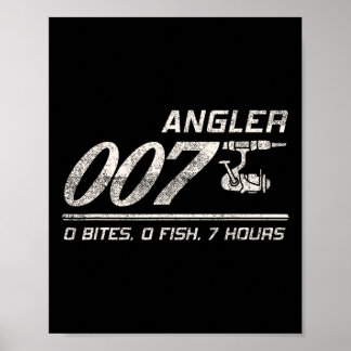 Visser grap Vader Opa Hengelaar 007 Grappig Vissen Poster