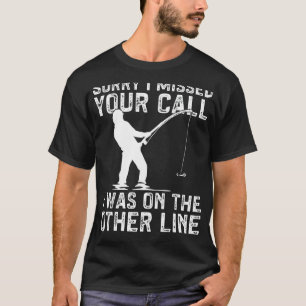 Visser Grappige Visser Ik Was Op De Andere Lijn Vi T-shirt