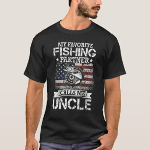 Visser I Mijn favoriete vispartner noemt me Oom T-shirt
