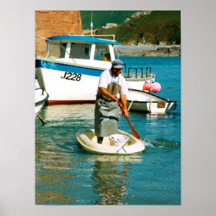 Visser in de haven van Bonne Nuit Poster