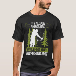 Visser Luchtboot Boogvissen Plaatsen Grappige Boog T-shirt