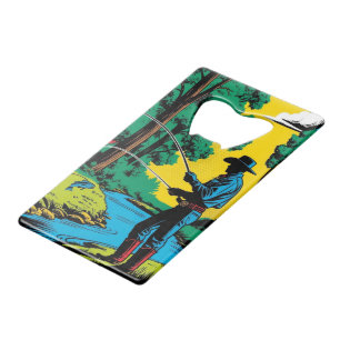 Visser op de Riverbank Kredietkaart Flessenopener