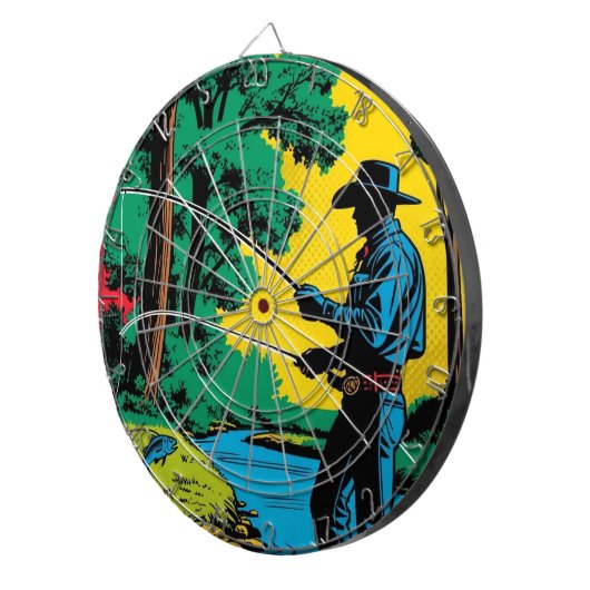 Visser op Riverbank Dartboard Dartbord (Voorkant Rechts)