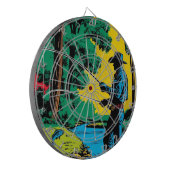 Visser op Riverbank Dartboard Dartbord (Voorkant Links)