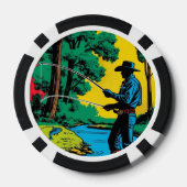 Visser op rivieroever  Pokerfiches Poker Chips (Achterkant)