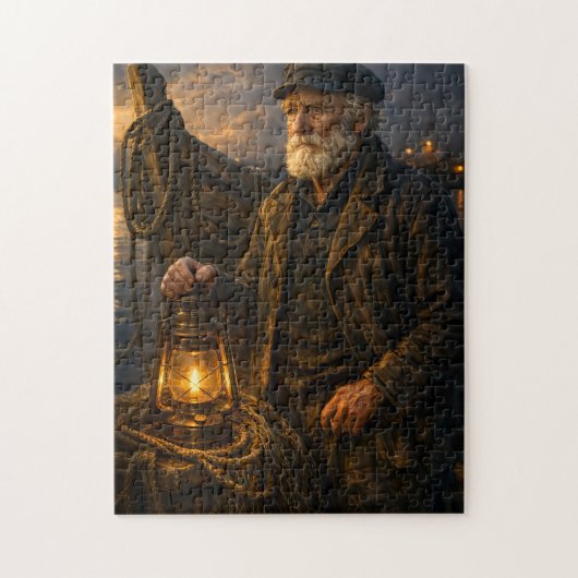 Visser op zee-puzzel legpuzzel (Verticaal)