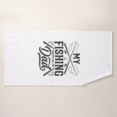 Visser Vader Vintage Gegraveerd Shirt Ontwerp Badhanddoek (Badhanddoek)