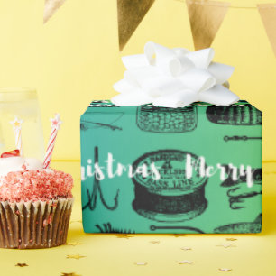 Visser Vist kerstinpakpapier, vis Cadeaupapier