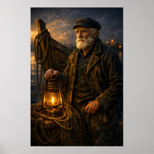 Visser woonkamer muurkunst poster