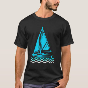 Visser Zeilen Bootvaren Vissen Zeilen Kapitein T-shirt