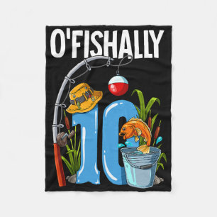 Visserig 10 jaar oud 10e verjaardag vissen fleece deken