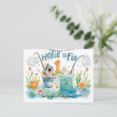 Visserij 1e verjaardag voor Kleine Vissers Feestje Briefkaart (Staand voorkant)
