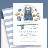 Visserij Baby Shower Uitnodiging Jongen Thema