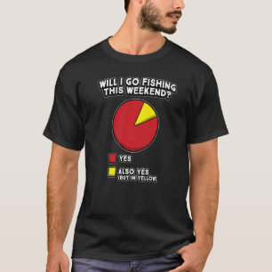 Visserij Cirkeldiagram Grappige Visser Humor T-shirt