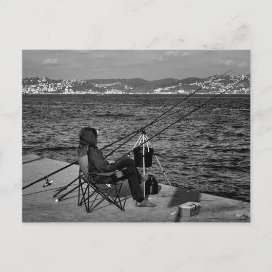Visserij door Bosphorus in Istanboel Briefkaart (Voorkant)