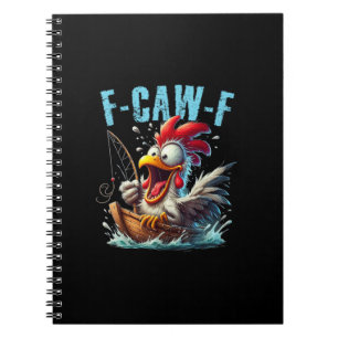 Visserij F-Caw-F Grappige Kip Schreeuw Humor Notitieboek