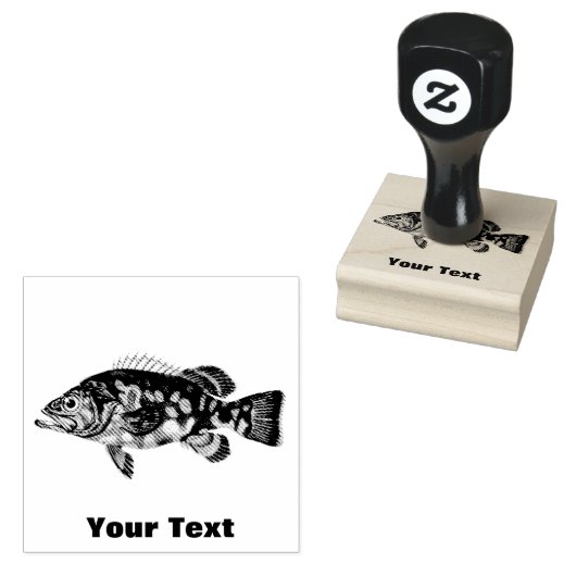 visserij , forel afbeelding en tekst 	rubberstempel (Gestempeld)