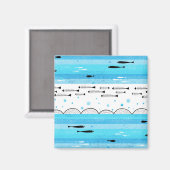 Visserij in de zee magneet (Voorkant / Achterkant)