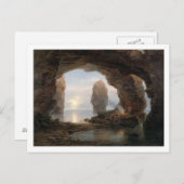 Visserij in een Grotto, Helgoland, 1850 (olie op b Briefkaart (Voorkant / Achterkant)
