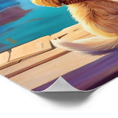 Visserij kleine dame  poster (Hoek)