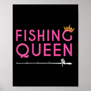 Visserij Koningin - Grappige Visser Vrouw Kleding Poster