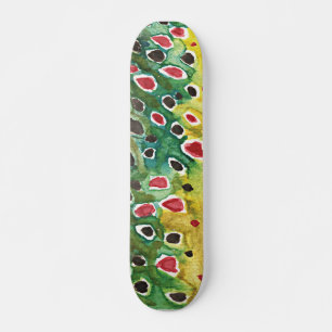 Visserij op bruine forel skateboard