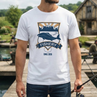 Visserij Oprichtingsjaar Vintage Berg Vis T-Shirt