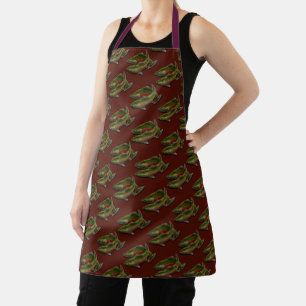 Visserij Schort Coho Zalm Vis Kunst Schorten & Cad
