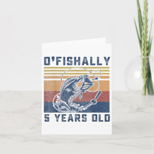 Visserij T-shirt 5 jaar oud 5e verjaardag VS Kaart
