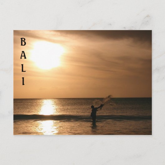 Visserij tegen de zon briefkaart (Voorkant)