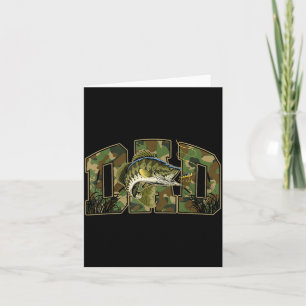Visserij vader camouflage grappige vaderdag visser kaart