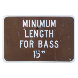 Visserijbord, minimale lengte baars magneet