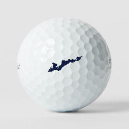 Visserijeiland Classic Logo Golf Balls - Blauw Golfballen