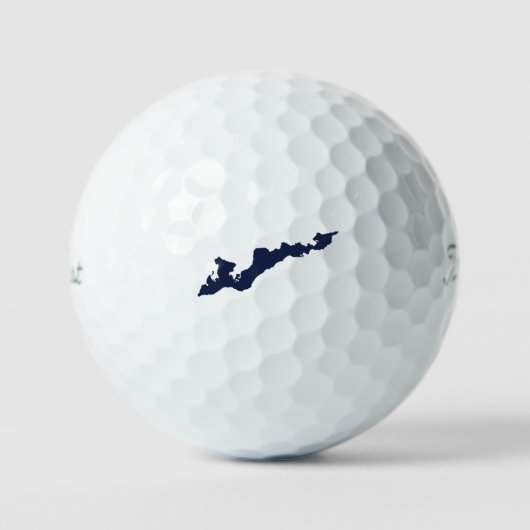 Visserijeiland Classic Logo Golf Balls - Blauw Golfballen (Voorkant)