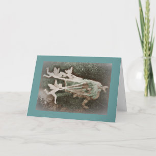 Visserijen op zee (gnome) feestdagen kaart