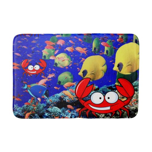 Visserijkrab Ocean Beach Bathroom Bath Mat (Voorkant)