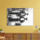 Vissers en zalm op Docks, Washington Canvas Afdruk (Insitu (Woonkamer))