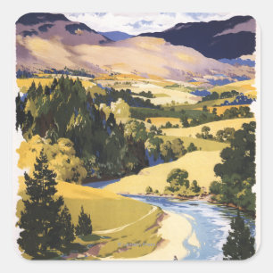 Vissers in de Eden Valley Vierkante Sticker