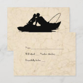  Vissers Liefhebbers Boot rsvp met enveloppen Kaartje (Voorkant / Achterkant)