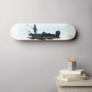 *~* VISSERS - Man vissen Initialen Skateboard