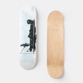 *~* VISSERS - Man vissen Initialen Skateboard (Voorkant)