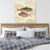 Vissers met roodbaars canvas afdruk (Insitu (Slaapkamer))