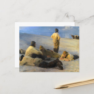 Vissers op Skagen Beach door Peder Severin Kroyer Briefkaart