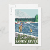 Vissers - Sandy River, Oregon Briefkaart (Voorkant / Achterkant)