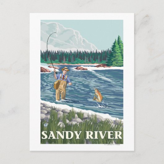 Vissers - Sandy River, Oregon Briefkaart (Voorkant)