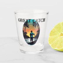Visser's Shot Glass "Great Catch"