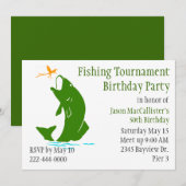 Vissers uitnodiging voor een verjaardag (Voorkant / Achterkant)