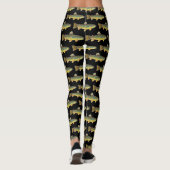 Vissers van Cool Brown Trout Fly Fishing Fun Leggings (Achterkant)