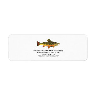 Vissers van de aangepaste forel etiket